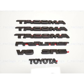 SPEED 7PCS Kit Overlay Blackout Fit For Tacoma Prerunner V6 SR5 Emblem Badge Nameplate