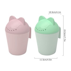 ISAKEN Baby Hair Washing Cup Children's Bath Cup Cartoon Shower Rinse Cup Baby Shampoo Rinse Cup Bucket for Hair Washing Baby Shampoo Washing Cup Bathing Flusher Cup