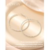 Geveay Thin Silver Hoop Earrings for Women Hypoallergenic 925 Sterling