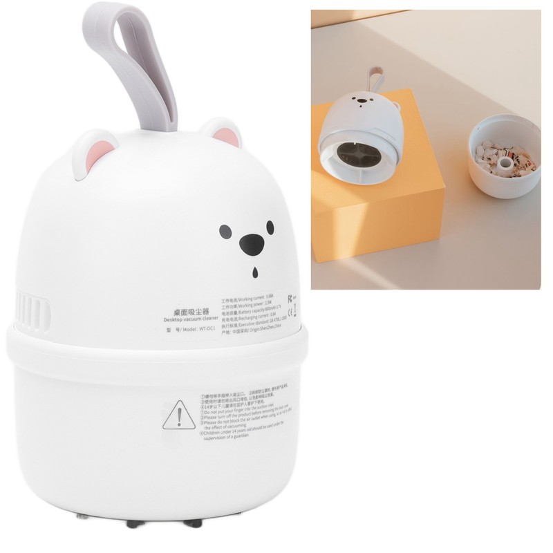 Mini Desktop Dust Collector USB Charging Mini Portable Bear Kids