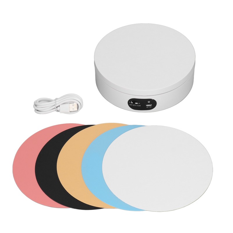 Rotating Display Stand White Epoxy Resin Flashing Motorized Rotating Display