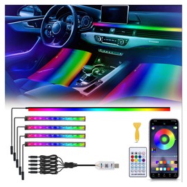GPJYD 5 IN 1 Piece LED Car Interior Lighting Kit with 16 Million Colours for Car Decoration