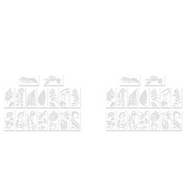 32 Pieces Leaves Stencil Reusable Sheet Painting Stencil Sheet Wall Stencil Leaf Pattern Template Tropical Leaf Reusable