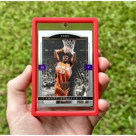 Magnetic One Touch Graded Card Case Bumper Guards Compatible with PSA Graded Cards, Includes 1 Graded Card Storage Display Sleeve Protectors (Red)