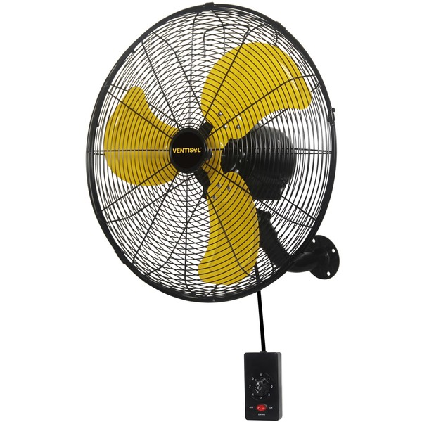 VENTISOL 18 Inch 3-Speed High Velocity Oscillating Fan,4,200 CFM Wall-Mount Fan,90-Degree Oscillation Wall Fan for Household, Workshops,Shops,Commercial,Patios