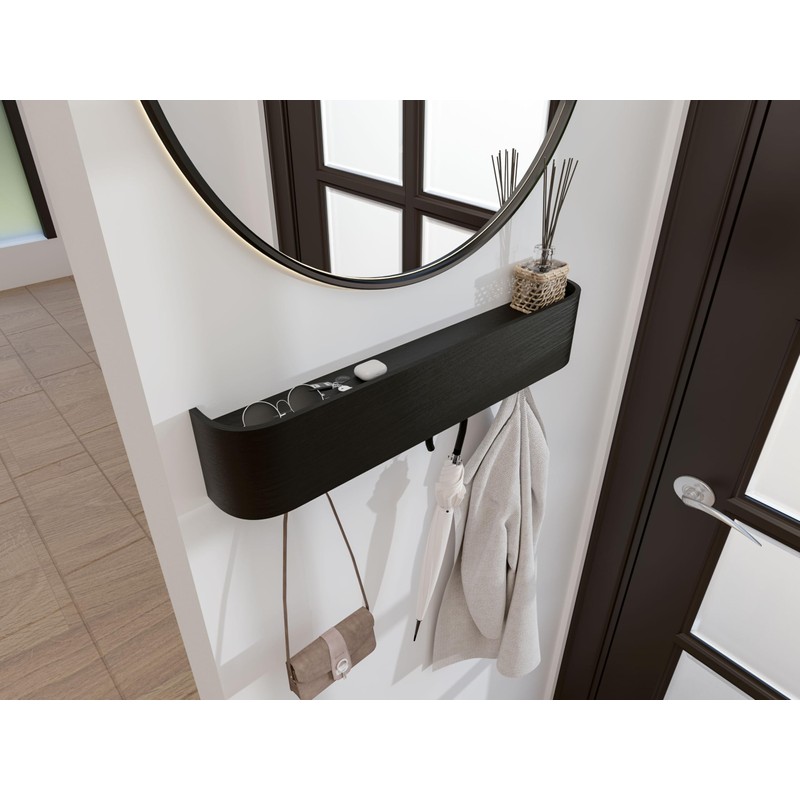 OLEEK Wall Coat Rack with Shelf - Wall Shelf with