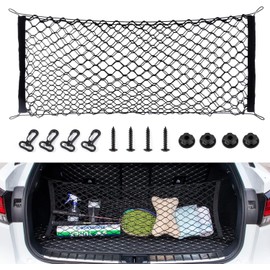 alpmosn Stretchable Car Cargo Net Adjustable Elastic Storage Net Trunk Interior Accessories with Hook, Universal Fit for Car, Vehicle, SUV (43.3"x15.8")