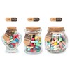 XHDAI Capsule Letters Message in a Bottle Glass，Capsule Message Pills/Love