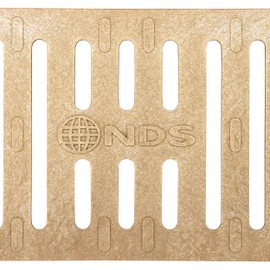 NDS 244 Spee-D Channel Drain Grate, Plastic, 4-1/8-Inch wide X 2-Feet long, for Driveways, Patios, Pool Decks and Commercial Areas, Sand