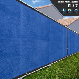 TANG Sunshades Depot Privacy Fence Screen 11'X7' Blue 180GSM Heavy Duty Commercial Windscreen Residential Fence Netting 88% Privacy Blockage with Excellent Airflow 3 Years Warranty