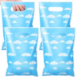 50 Pcs Toy Party Blue Sky White Clouds Gift Bags Blue Sky Treat Party Bags Cartoon Candy Bags Wrapping Party Favor Bags with Handle for Boys Girls Baby Shower Kids Birthday Party Favor Supplies