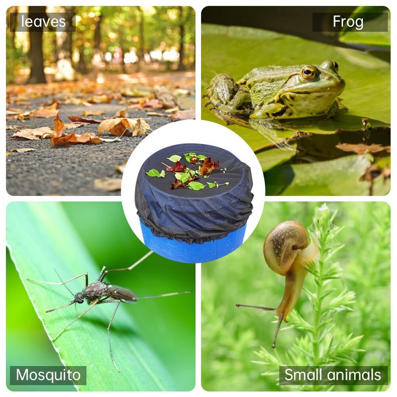 Regentonnen Netz 120cm, Verstellbares Regentonnennetz Wetterbeständiger Mückenschutz Rund Regentonne Abdeckung