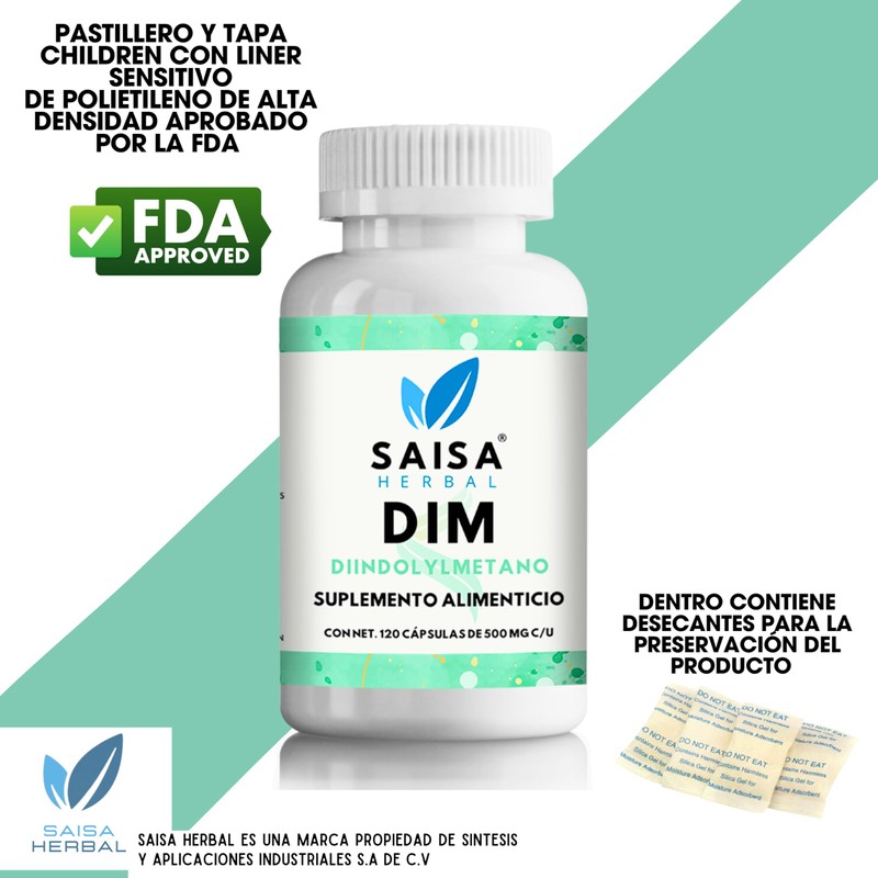 Suplemento Dim (diindolilmetano) 120 Cápsulas Saisa Herbal