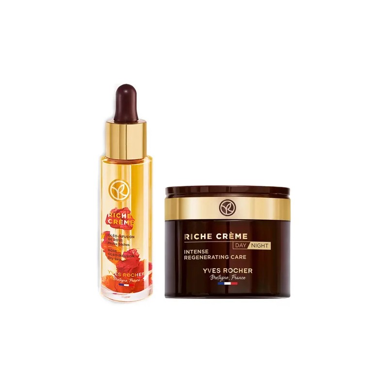 Set Regenerador Yves Rocher Crema Facial y Elixir de Belleza