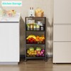 HapiRm HapiRm Fruit Basket Kitchen Cart - 4-Tier Rolling Storage