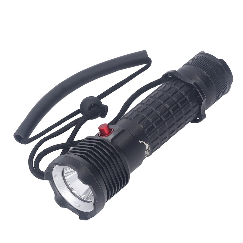 Diving Flashlight LED White Light Underwater Dive Torch IPX8 Waterproof