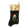 Funny Holiday Decor Christmas UFO Alien I Believe Flip Sequin