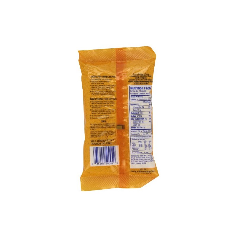 Andy's Fish Breading Red, 10-Ounces (Pack of 12)