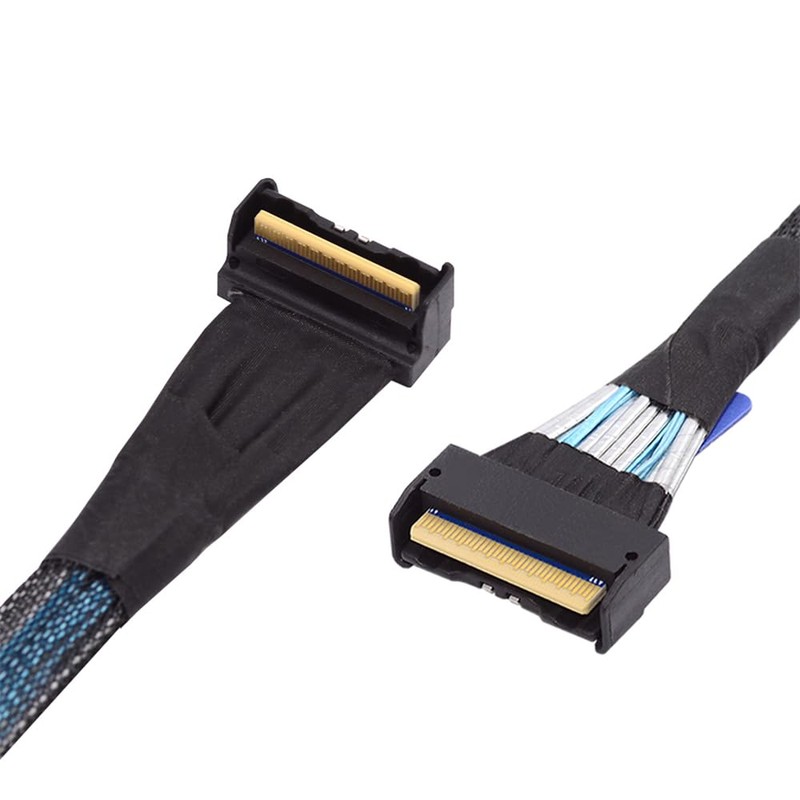 cablecc Mini Cool Edge IO MCIO 角度付き PCI-E 5.0 PCI-E