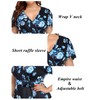 Plus Size Wedding Guest Floral Dress Women Wrap V Neck