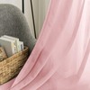 TOPICK Curtains with Eyelets, Set of 2 Transparent Eyelet Curtains