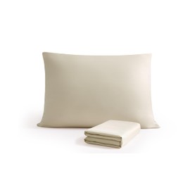 Arianaut Beige Pillow Cases Set of 2 Brushed Microfiber Soft Cooling King Size Pillow Cases Set of 2 Light Weight Hypoallergenic Pillow Cases with Envelope Closure 20x30 Inches Beige