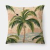 Retro Palm Tree Throw Pillow Cover 24x24 Inch Tropical Cushion