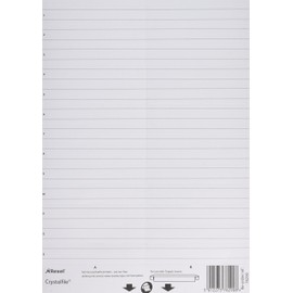 Rexel Printable Inserts for Crystalfile Classic Linked Suspension Files Top Tabs, White, Pack of 52, 78289