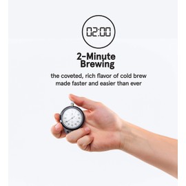 Gourmia GCM7800 Brewdini™ Digital Cold Brew Coffee Maker - Vacuum Technology for 2 Minute Cold Brew - 4 Strength Options - 5 Cup Capacity - Stainless Steel