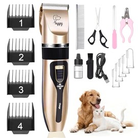 Dog Clippers for Grooming, Low Noise, Electric Quiet, Adjustable Clipper Comb for Dog Grooming Kit, cat Supplies Pet Hair Clippers Grooming kit for Dogs at Home