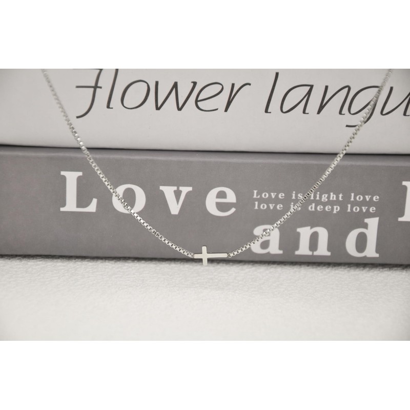 BaronCara Sterling Silver Plated Cross Necklaces for Women and Men