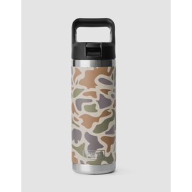 Yeti NEW YETI Rambler 18 oz Straw Water Bottle Tan Duck Camo Flip Straw Lid SOLD OUT