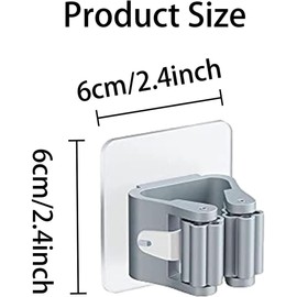 6 Pcs Broom Holder, Mop Holder, Home Organisation, Organisation, Kitchen Organisation, Broom Holder Wall Mounted, Mop And Broom Holder, Mop Holder Wall Mounted, Brush Holder Wall Mounted, Wall Clips