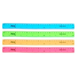 Flyhigh Soft 30cm Ruler Multicolour Flexible Creative Stationery Rule School Supply