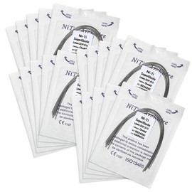 Alambres de Arco Niti Superelásticos, 100 Piezas, Color Plateado, con Memoria de Forma, para Ortodoncia Dental