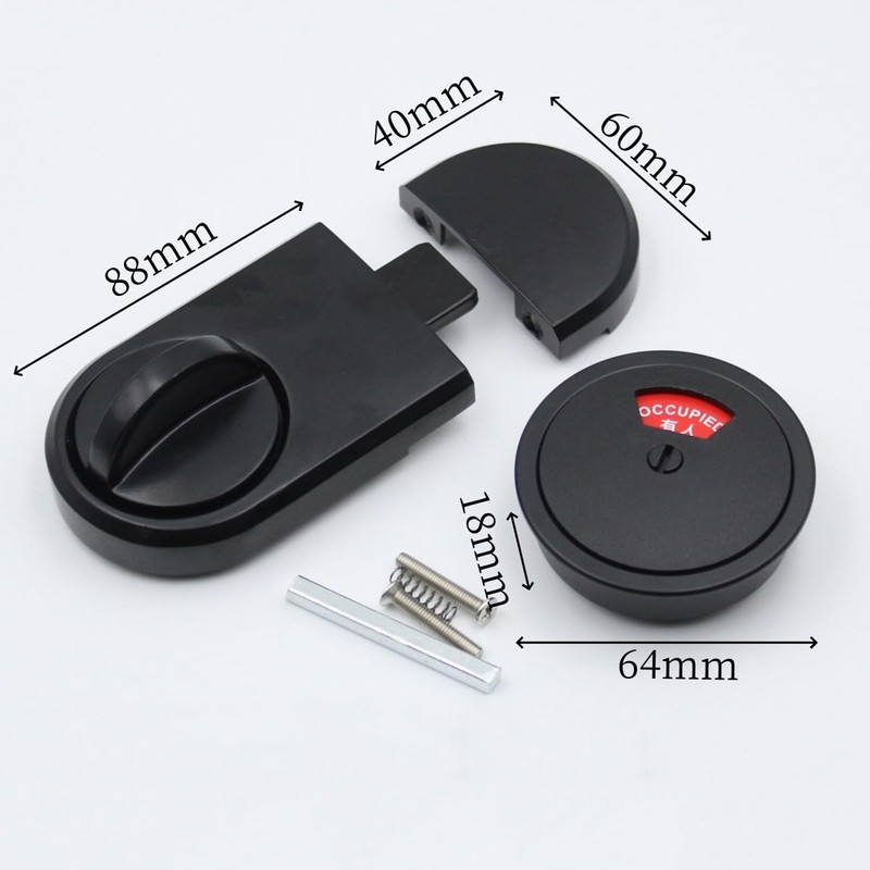 PINGPINGXIE Door Lock Indicator Vacant Occupied Bathroom Lock Zinc Alloy
