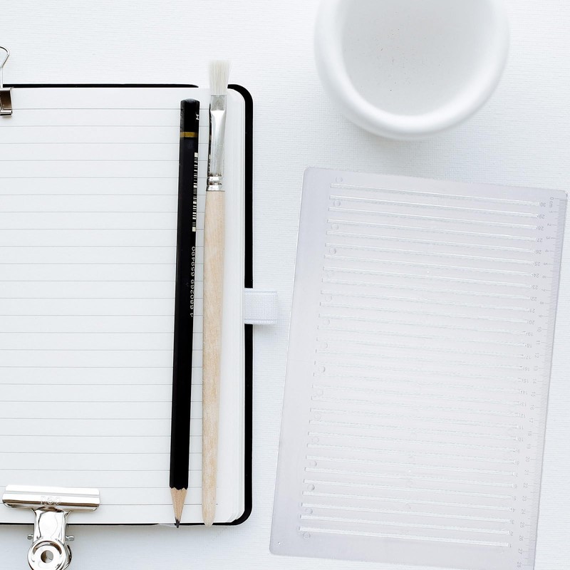 Ciieeo Straight Line Stencil Address Template for Envelope Instructions Stencil