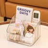 Multi-purpose remote control cosmetics organizer organizer acrylic Mini Cow(117) 3ea