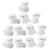 KOMBIUDA 12pcs Tiny Luminous Dogs White Dog Figures Dog Resin