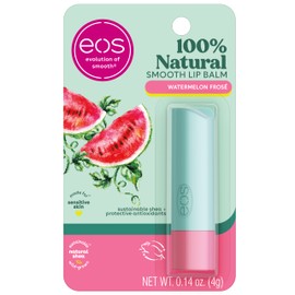 Bálsamo labial eos 100 natural, helado de sandía, recomendado por dermatólogos para pieles sensibles, cuidado de labios humectante durante todo el... 