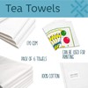aztex Plain Cotton Tea Towels, 100% Cotton, Pack of 6,