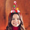 Obmyec Light Up Christmas Headband Christmas Head Bopper with LED