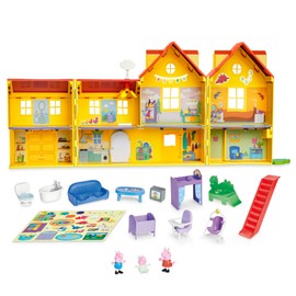 Peppa Pig PEPPA PIG Peppa's Big Family House Playset with 3 Figures, 11 Accessories, 2025 Version with Baby Evie, Preschool Toys for Girls and Boys 3 and Up
