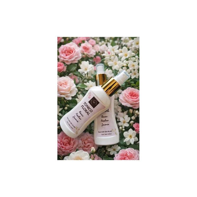 Tónico Floral Facial Rosas Azahar Y Jazmín Artesanal 125ml