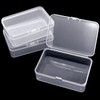 Cisolen 10Pcs Small Plastic Containers with Lids Mini Rectangular Empty