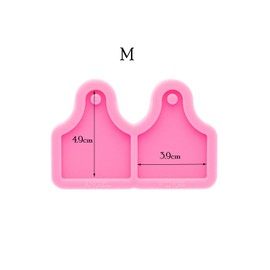 Super Glossy Cow Tag Earring Resin Mold Silicone Earring Molds DIY Keychain Craft Epoxy Molds Jewelry Making Earring Resin Mould Size M