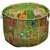Sophia Art Indian Traditional Home Decorative Multi Ottoman Handmade and