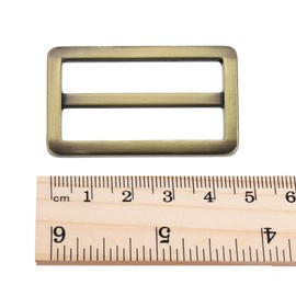 sourcing map Pack of 4 Flat Metal Sliding Straps Adjustable Buckle 38.6 mm (1.52 Inches) 4 Colours