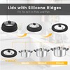 Microwave Splatter Cover, Collapsible Silicone Microwave Plate Cover with Glass