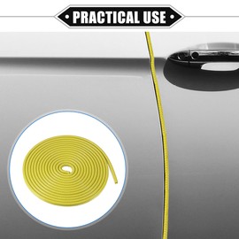 X AUTOHAUX Car Door Edge Guard, 16.4ft U Shape Rubber Trim Universal Yellow